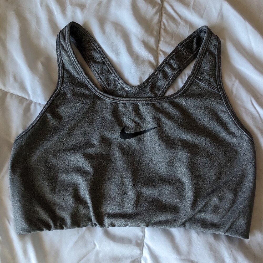 Nike Grey Sports Bra with Elastic Band M